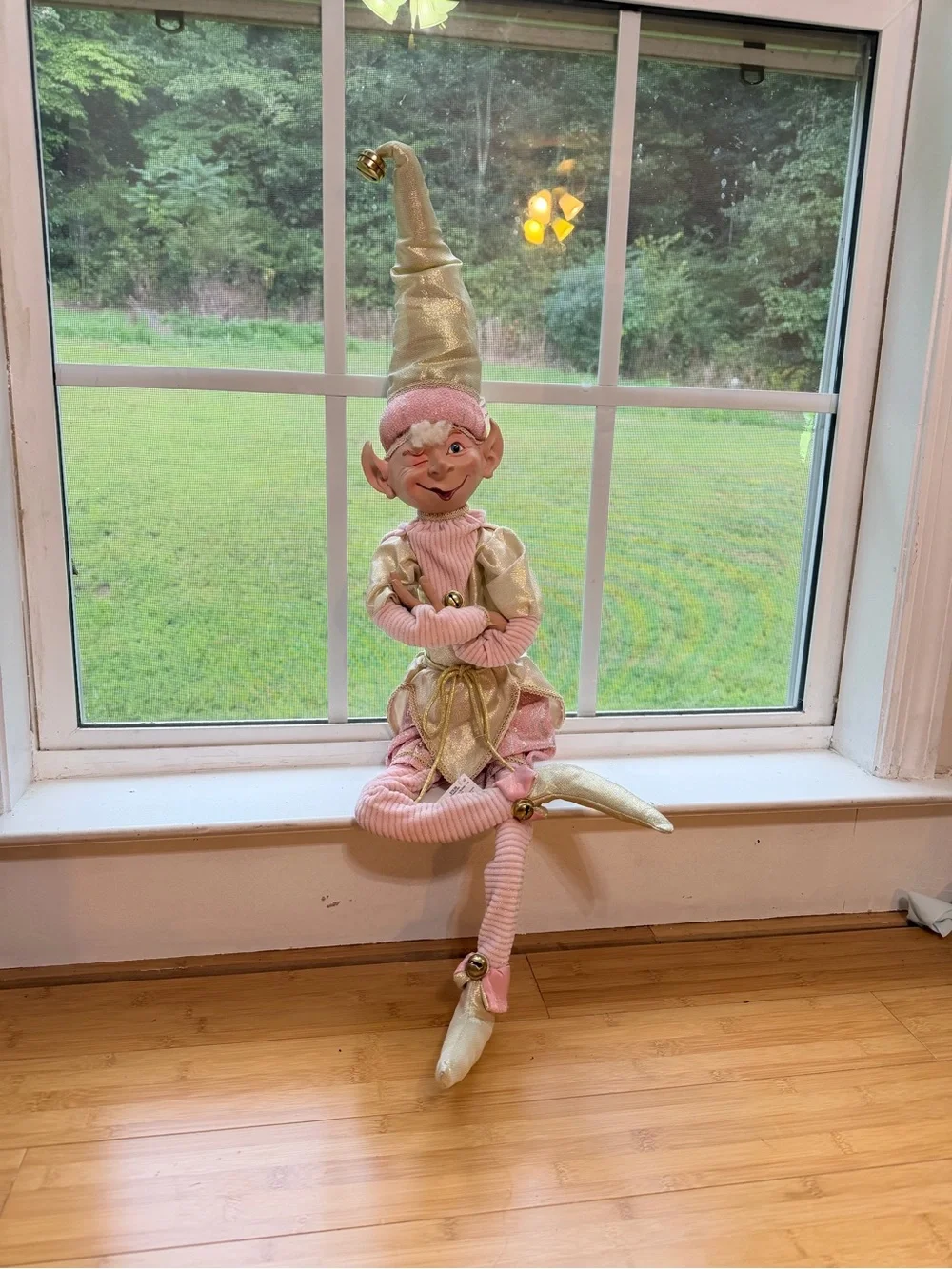Hobby Lobby Pink and Gold Elf Figurine